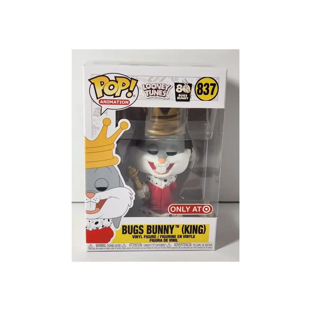 Funko POP Looney Tunes 80th King Bugs Bunny #837 Target Exclusive Vinyl Figure